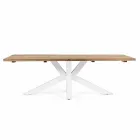 Table de jardin avec plateau en bois de teck par Homemotion - Cowen Design Viadurini