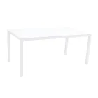Table de jardin avec structure en aluminium peint et plateau en verre - Salim Viadurini