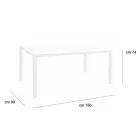 Table de jardin avec structure en aluminium peint et plateau en verre - Salim Viadurini