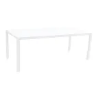 Table de jardin avec structure en aluminium peint et plateau en verre - Salim Viadurini