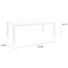 Table de jardin avec structure en aluminium peint et plateau en verre - Salim Viadurini