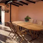 Table de jardin design extensible jusqu'à 200 cm ovale en bois - Roxen Viadurini