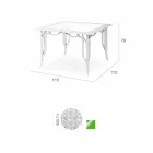 Table avec un design haut de jardin en verre Romeo, fait main Viadurini