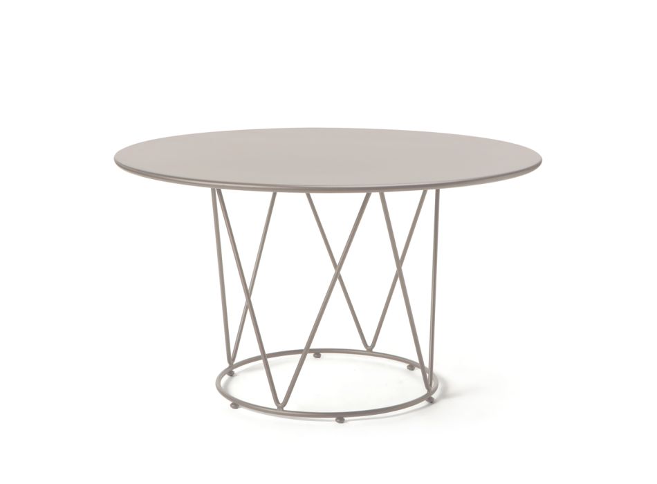 SF SAVINO FILIPPO Table Basse Carrée En Résine Plastique Blanc Pour Extérieur Jardin Bar Camping Balcon