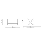 Table de jardin en acier galvanisé fabriquée en Italie - Blair Viadurini