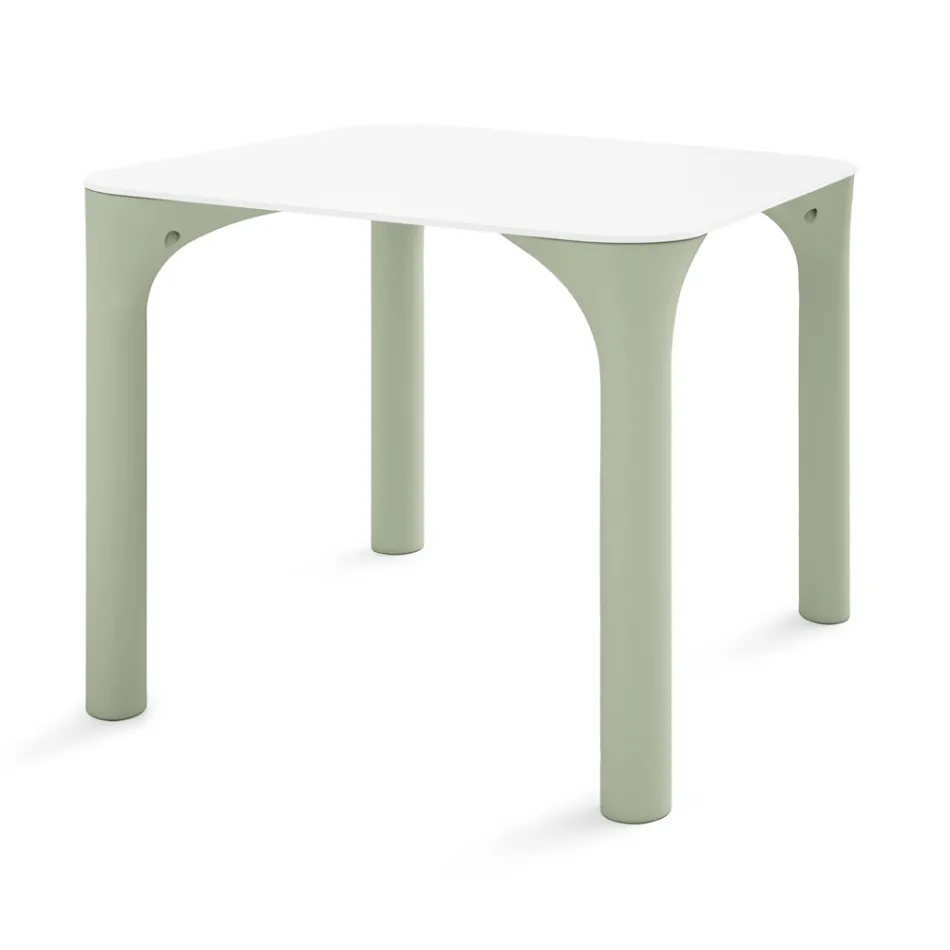 Table de jardin en Hpl avec pieds en polyéthylène fabriquée en Italie - Glen Viadurini
