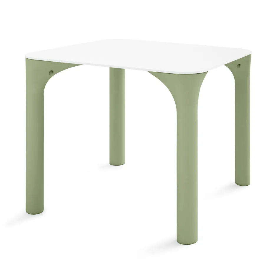 Table de jardin en Hpl avec pieds en polyéthylène fabriquée en Italie - Glen Viadurini