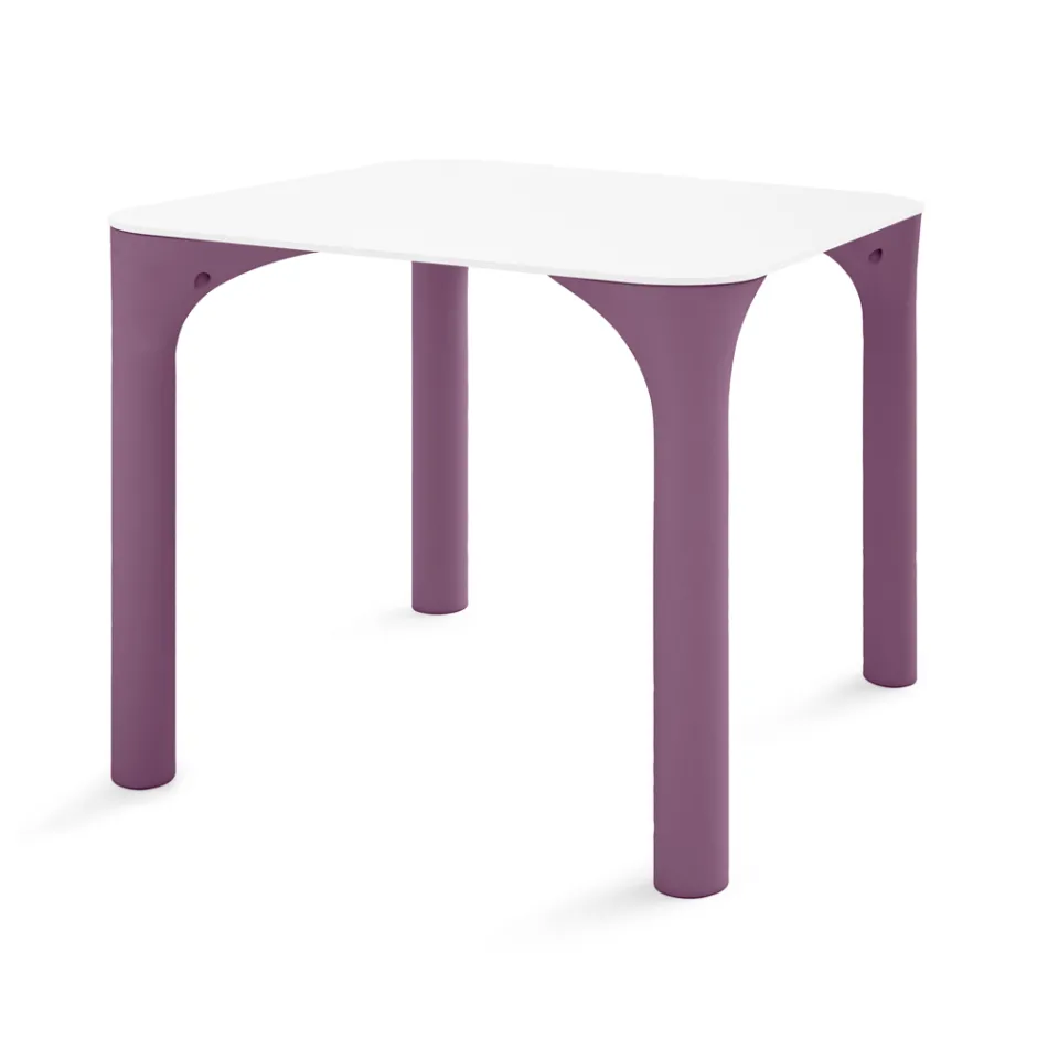 Table de jardin en Hpl avec pieds en polyéthylène fabriquée en Italie - Glen Viadurini