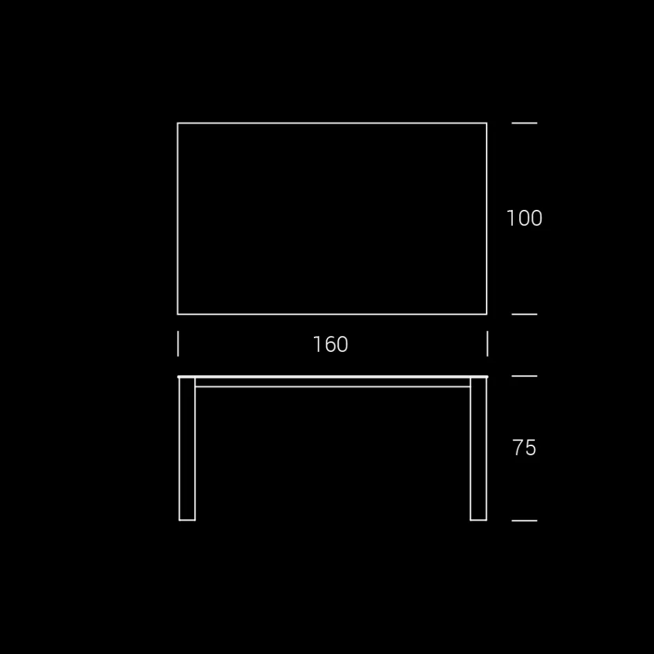 Table de jardin en HPL avec structure en aluminium Made in Italy - Carl Viadurini