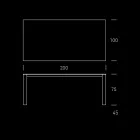 Table de jardin en HPL avec structure en aluminium Made in Italy - Carl Viadurini