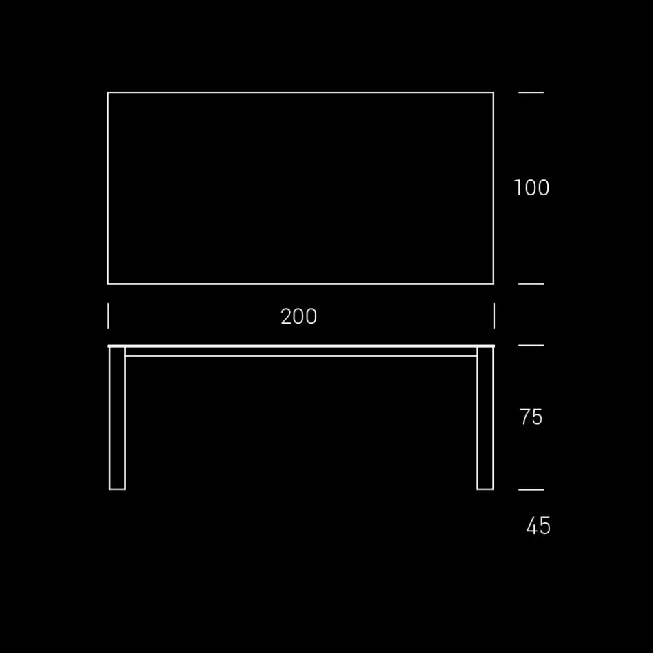 Table de jardin en HPL avec structure en aluminium Made in Italy - Carl Viadurini