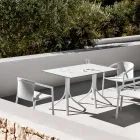 Table de jardin de luxe en aluminium et Hpl blanc ou bronze - Filomena Viadurini
