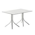 Table de jardin de luxe en aluminium et Hpl blanc ou bronze à canon - Filomena