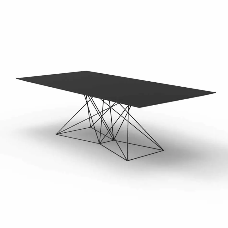 Table de jardin moderne en polypropylène et acier inoxydable Faz Vondom Viadurini