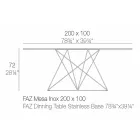 Table de jardin moderne en polypropylène et acier inoxydable Faz Vondom Viadurini