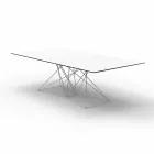 Table de jardin moderne en polypropylène et acier inoxydable Faz Vondom Viadurini