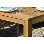 Table de jardin rectangulaire en teck recyclé - Elianto  Viadurini