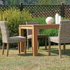 Table de jardin rectangulaire en teck recyclé - Elianto  Viadurini