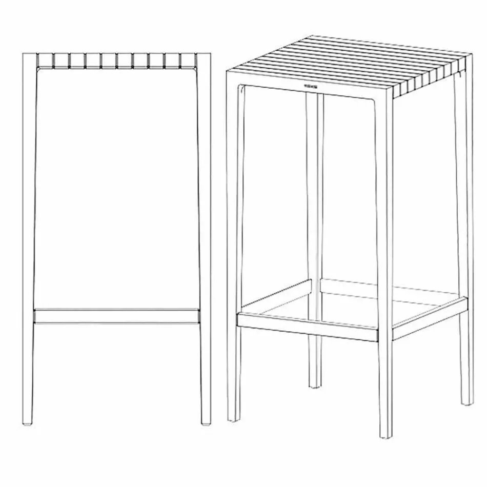 Table de jardin Spritz de Vondom en polypropylène et fibre de verre Viadurini