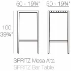 Table de jardin Spritz de Vondom en polypropylène et fibre de verre Viadurini