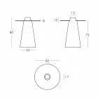 Verre en polyéthylène brillant pour table d’intérieur Slide Peak (H80) fabriqué en Italie Viadurini