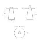 Verre en polyéthylène brillant pour table d’intérieur Slide Peak (H80) fabriqué en Italie Viadurini