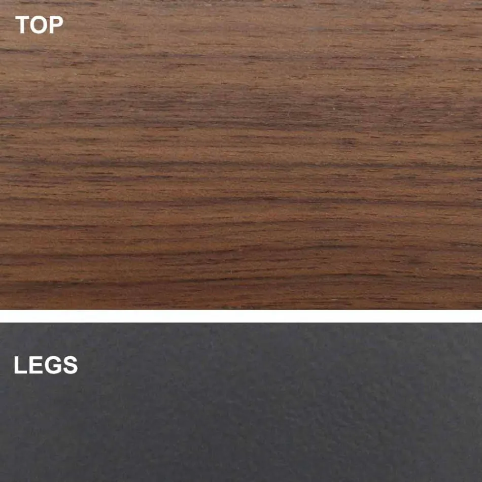 Table à manger en forme de tonneau avec plateau plaqué Made in Italy - Settimmio Viadurini