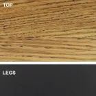 Table à manger en forme de tonneau avec plateau plaqué Made in Italy - Settimmio Viadurini