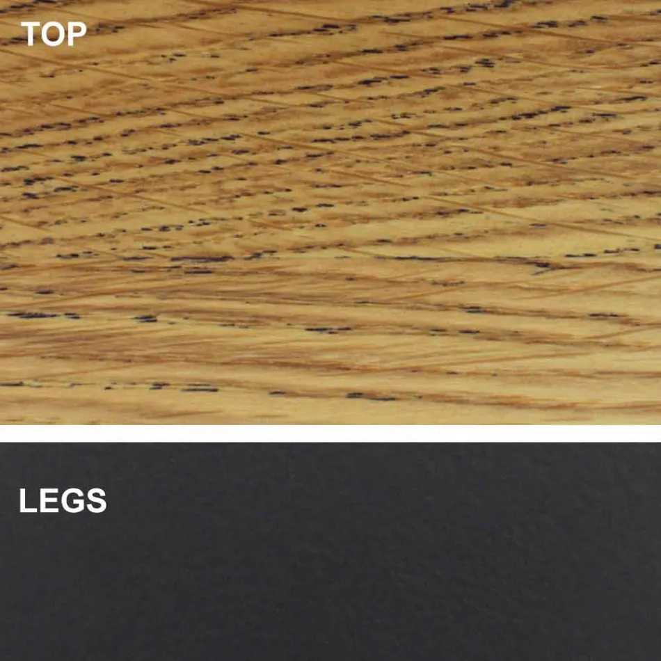 Table à manger en forme de tonneau avec plateau plaqué Made in Italy - Settimmio Viadurini