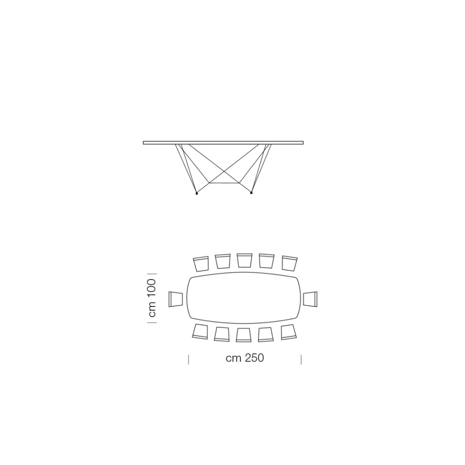 Table à manger tonneau en céramique fabriquée en Italie - Ezzellino Viadurini