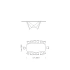 Table à manger tonneau en céramique fabriquée en Italie - Ezzellino Viadurini