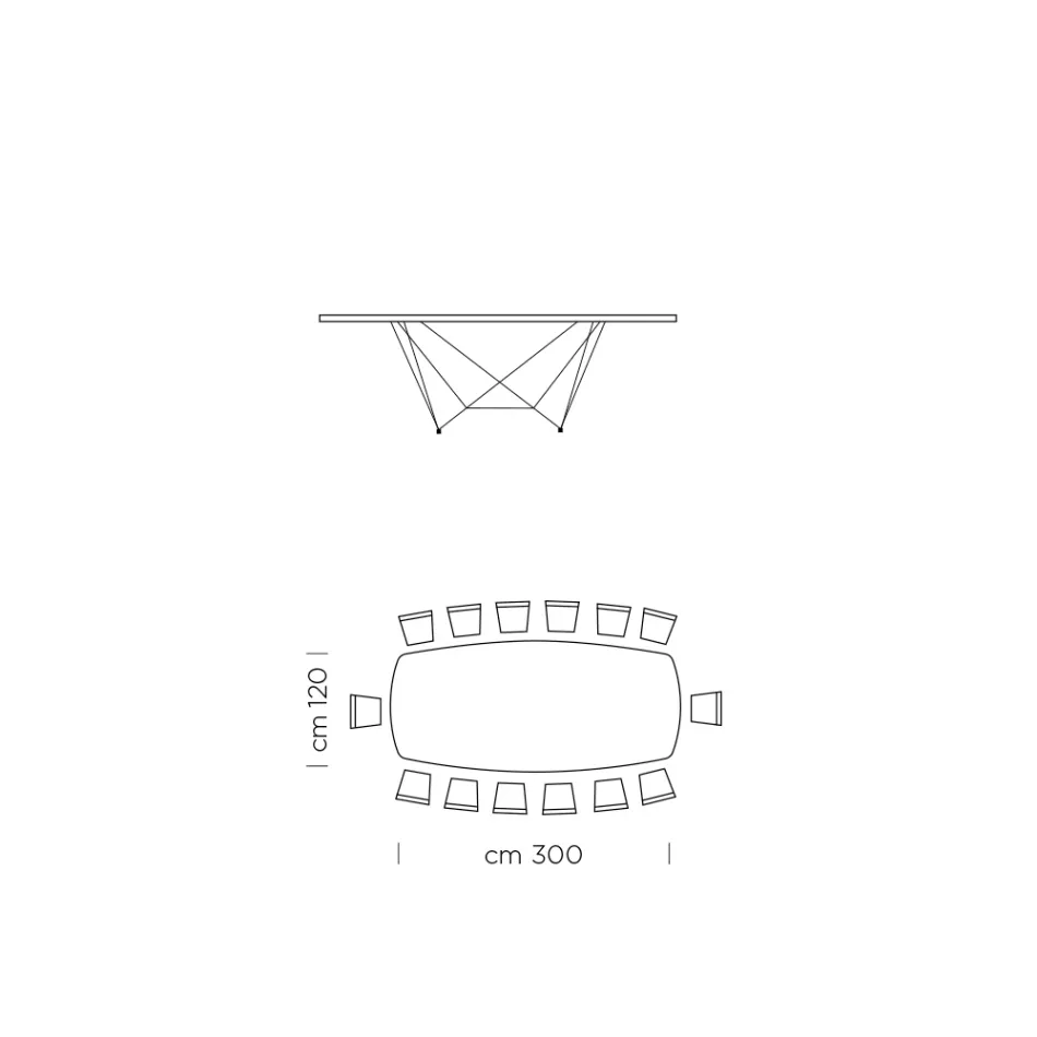 Table à manger tonneau en céramique fabriquée en Italie - Ezzellino Viadurini