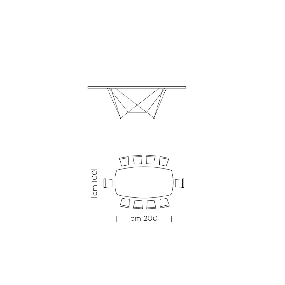 Table à manger tonneau en céramique fabriquée en Italie - Ezzellino Viadurini