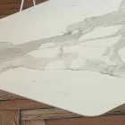 Table à manger Barrel en Laminam et Marbre Synthétique Made in Italy - Brontolo Viadurini