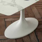 Table à manger Barrel en Laminam et Marbre Synthétique Made in Italy - Brontolo Viadurini