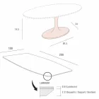 Table à manger Barrel en Laminam et Marbre Synthétique Made in Italy - Brontolo Viadurini