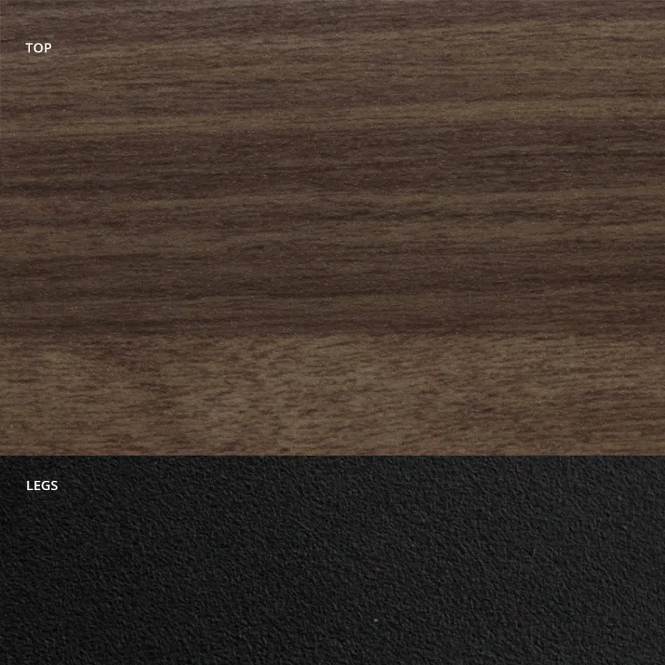 Table à manger en forme de tonneau en stratifié effet bois fabriquée en Italie - Cave Viadurini