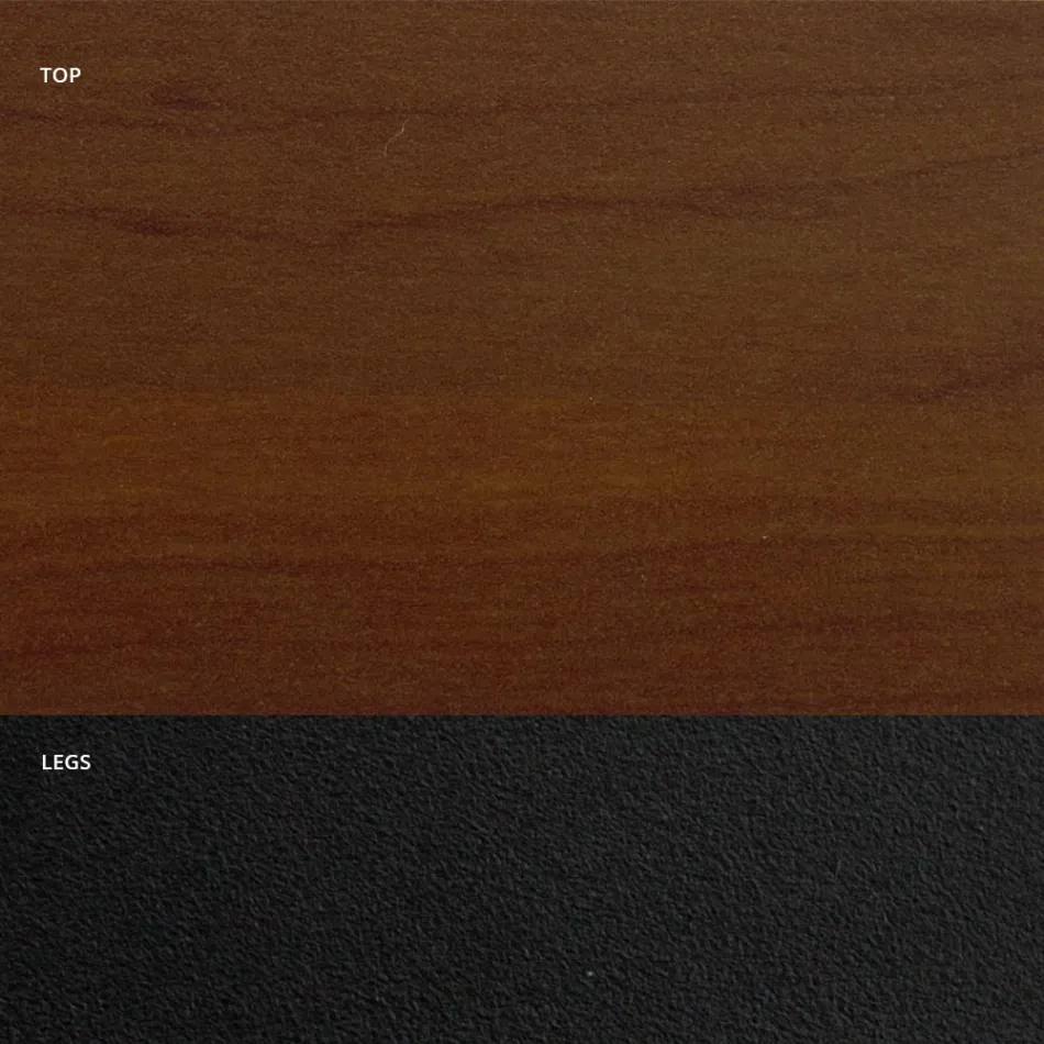 Table à manger en forme de tonneau en stratifié effet bois fabriquée en Italie - Cave Viadurini