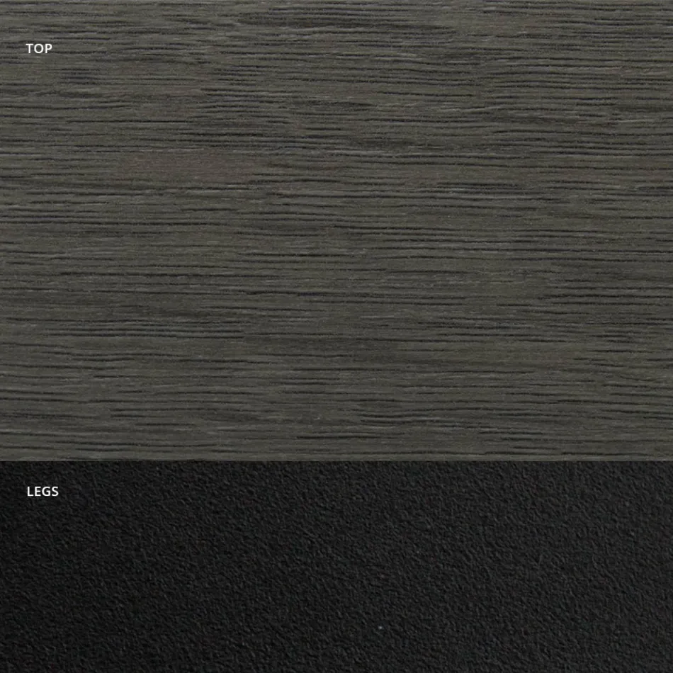 Table à manger en forme de tonneau en stratifié effet bois fabriquée en Italie - Cave Viadurini