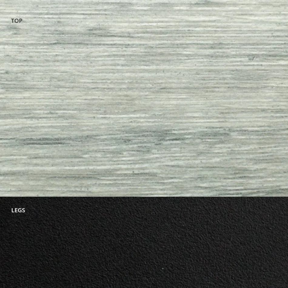 Table à manger en forme de tonneau en stratifié effet bois fabriquée en Italie - Cave Viadurini