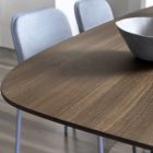 Table à manger Barrel en bois et métal noir Made in Italy - Alfero Viadurini