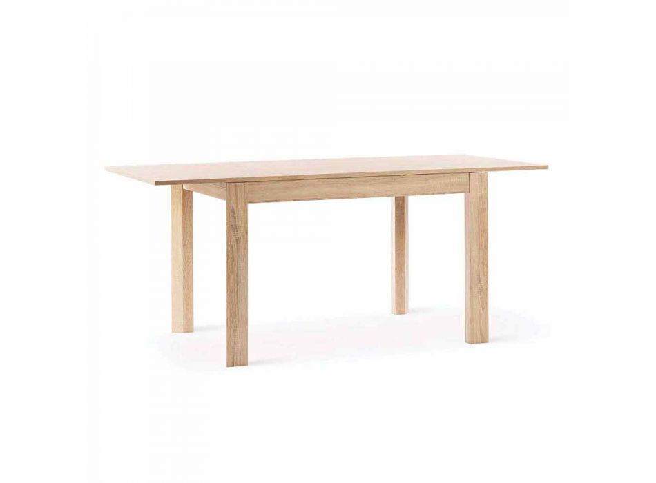 Table à manger extensible 130x80 ouverte 190 cm Fiumicino, design Viadurini