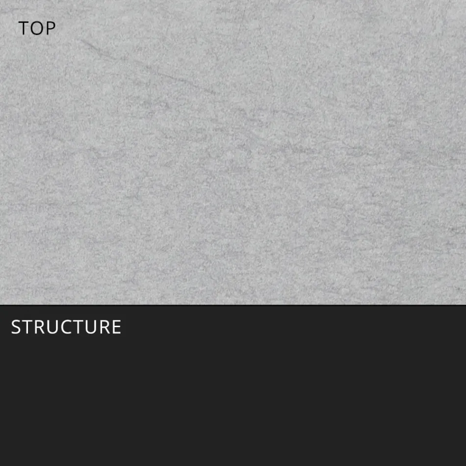 Table à manger d'extérieur extensible 318 cm en aluminium et grès - Filomena Viadurini