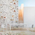 Table à manger d'extérieur extensible 318 cm en aluminium et grès - Filomena Viadurini