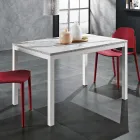Table à manger en métal extensible jusqu'à 180 cm Made in Italy - Beatrise Viadurini