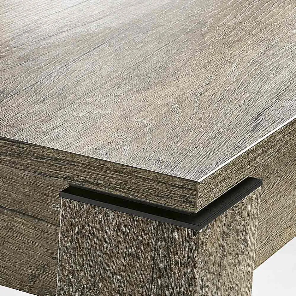 Table à manger extensible jusqu'à 200 cm en mélamine Made in Italy - Denis Viadurini