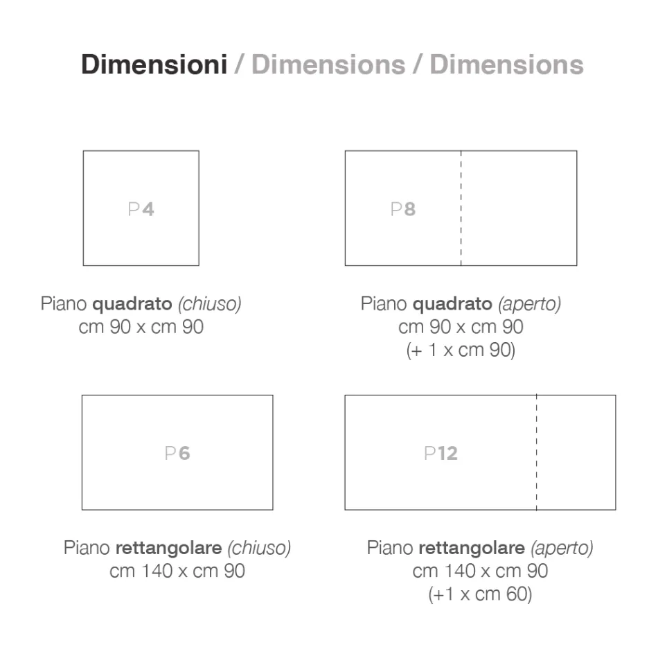 Table à manger extensible jusqu'à 200 cm en mélamine Made in Italy - Denis Viadurini