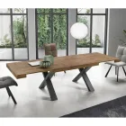 Table à manger extensible jusqu'à 260 cm effet bois Made in Italy - Lenova Viadurini