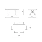 Table à manger extensible jusqu'à 260 cm effet bois Made in Italy - Lenova Viadurini