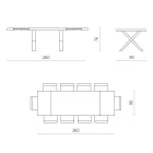 Table à manger extensible jusqu'à 260 cm effet bois Made in Italy - Lenova Viadurini